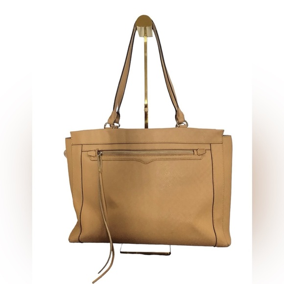 Rebecca Minkoff Monroe Leather Tote Color Biscuit - Picture 2 of 16
